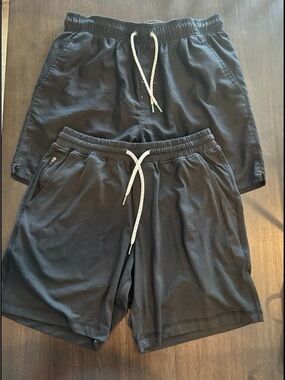 Men's Black Drawstring Casual Shorts